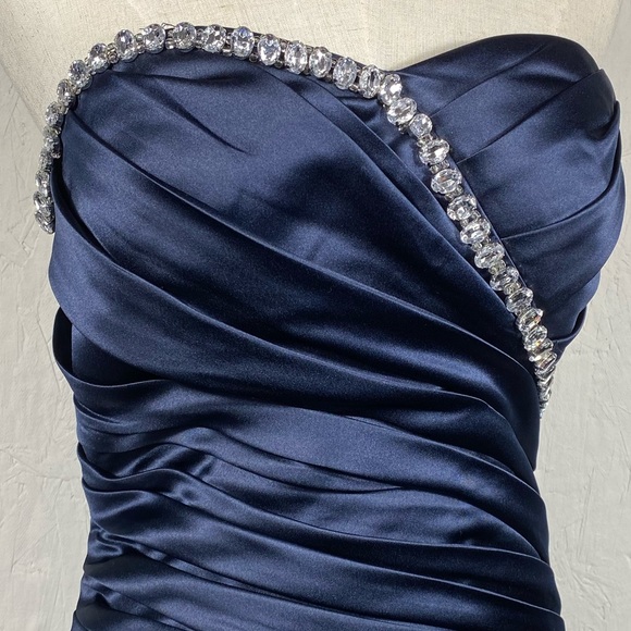 Bill Levkoff size 8 cocktail/long Prom dress blue - Picture 8 of 9